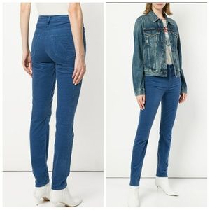 Mother High Waisted Looker Skinny Velvet Jeans 28"